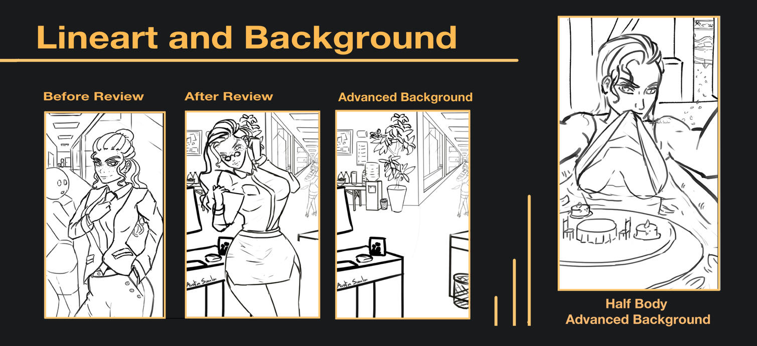 Lineart and Backgrounds